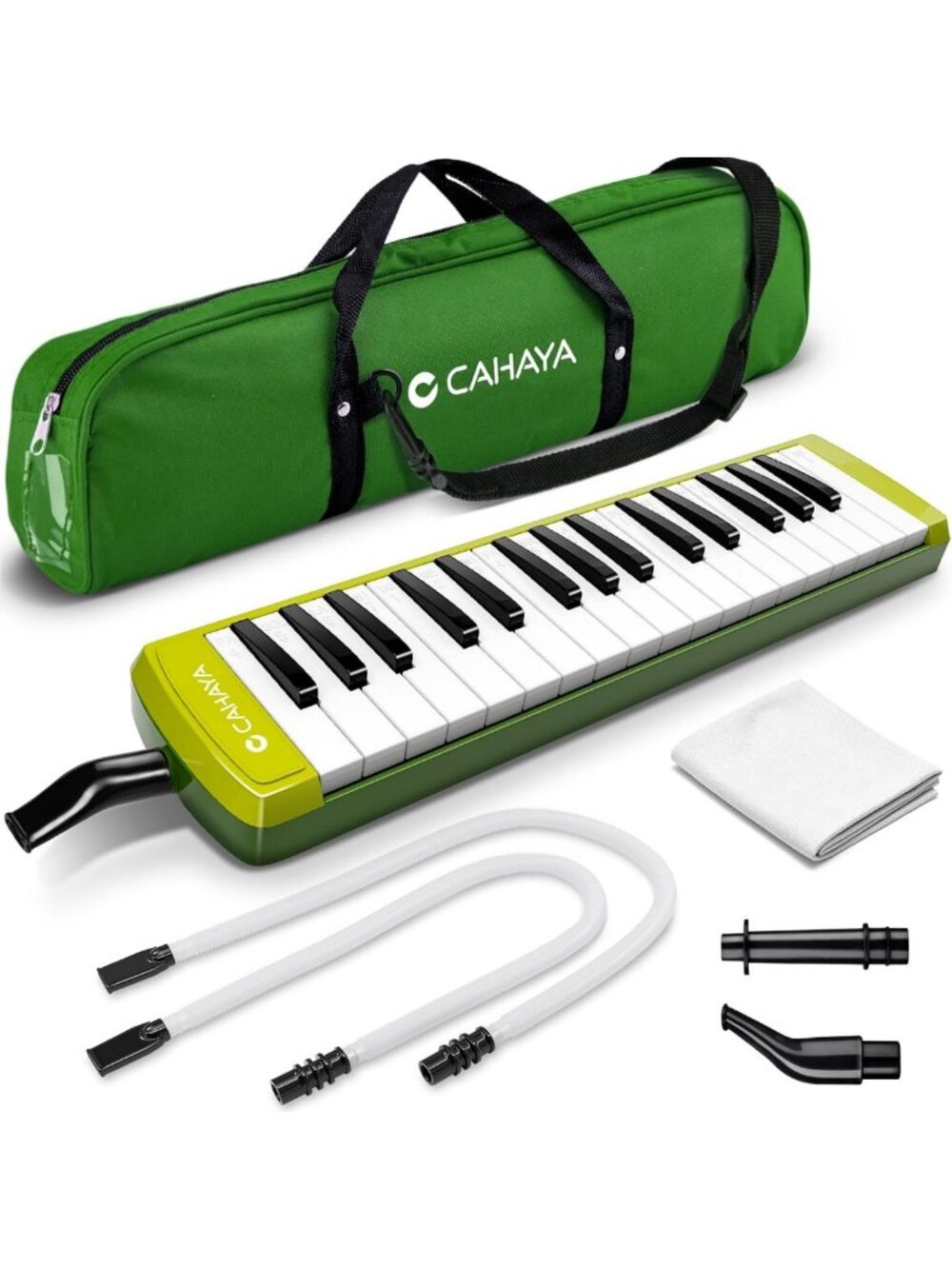 32-Key Melodica Piano Keyboard with Case for Beginners - Green Musical